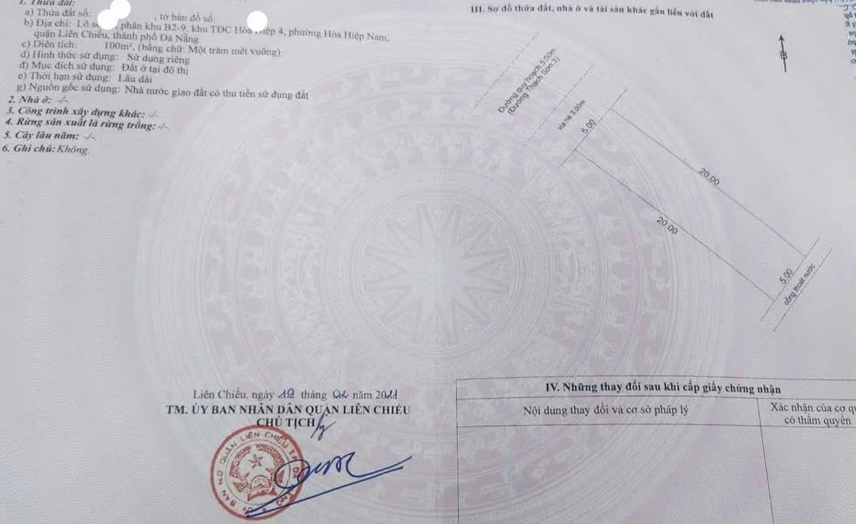  ????????Bán đất đường THẠCH SƠN 3-  gần đường Mê Linh trục chính đi Bà Nà Hills 