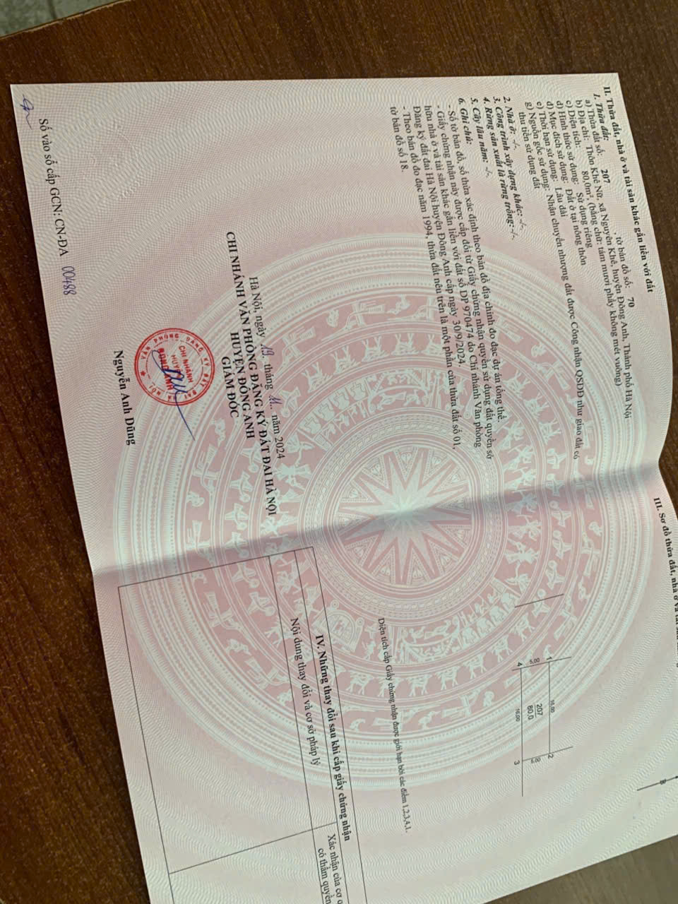  bán 80m đất khê nữ nguyen khê đối diện khu đấu giá 