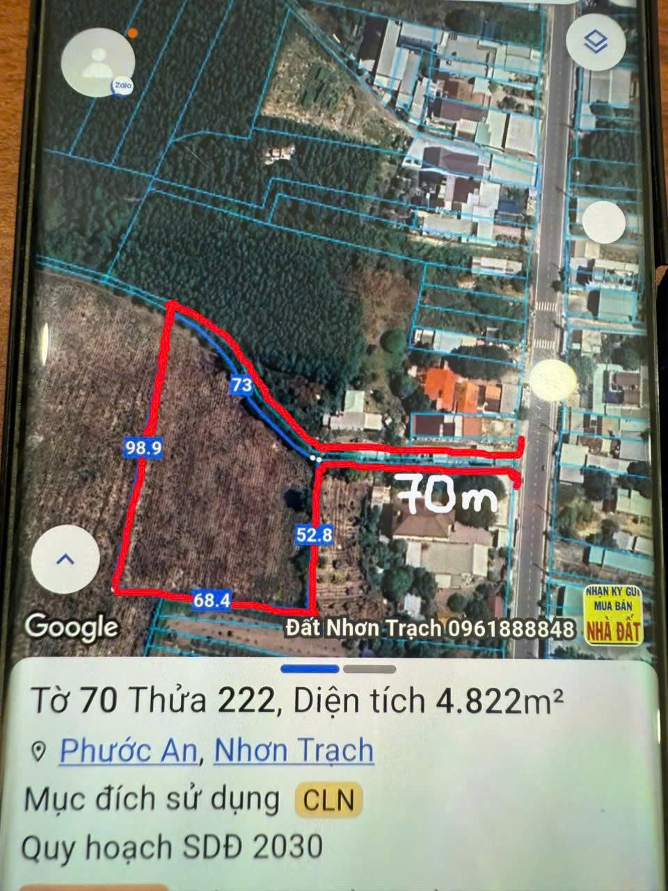  BÁN GẤP 5 LÔ ĐẤT VỊ TRÍ VÀNG NHƠN TRẠCH GIÁ RẺ – LH: O,,..865…895—43O 