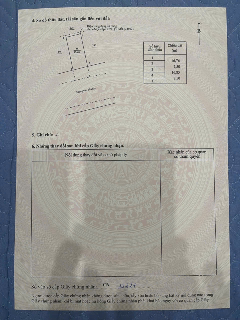  126m2 full thổ cư mặt tiền 7,5m (có nhà sẵn, chỉ việc ở) 