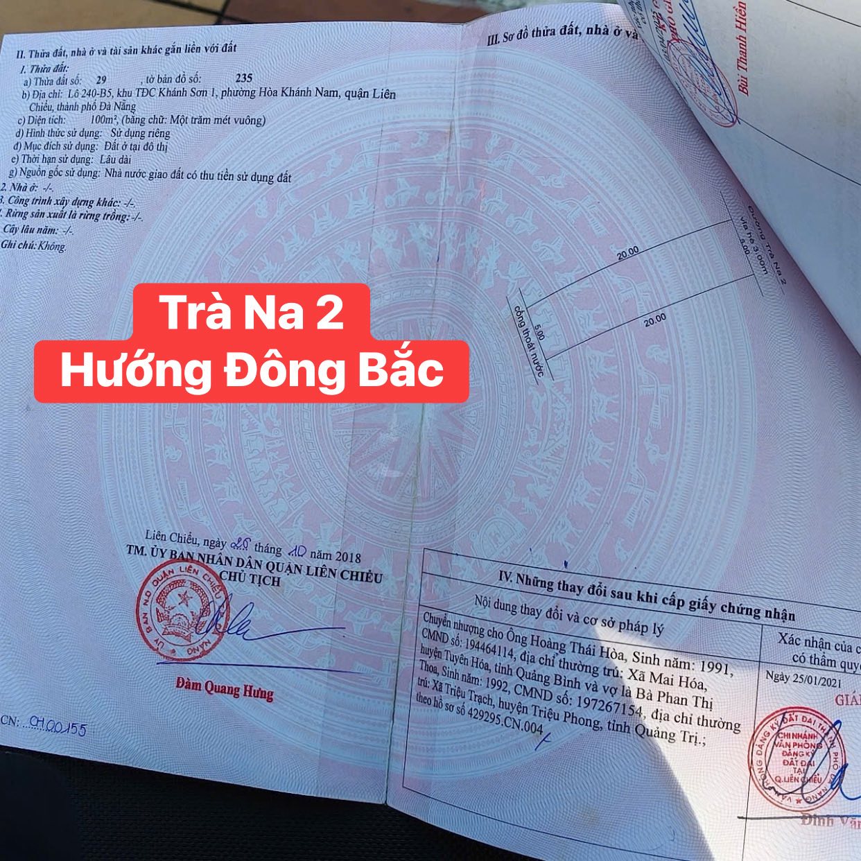  Bán đất đường Trà Na 2 - Hòa Khánh, Thành Phố Đà Nẵng 