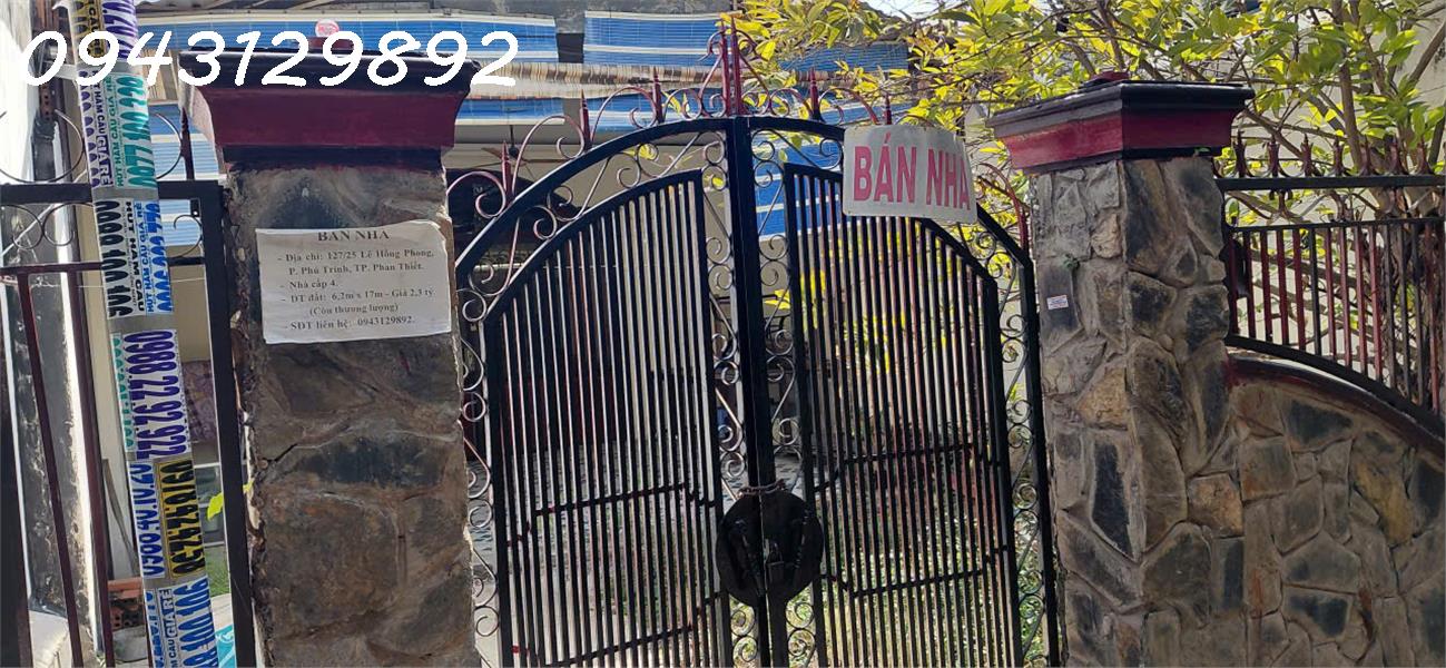  Bán đất tặng nhà cấp 4 đường Lê Hồng Phong, Phan Thiết, Bình Thuận, DT 105m2, giá 2,3 tỷ 