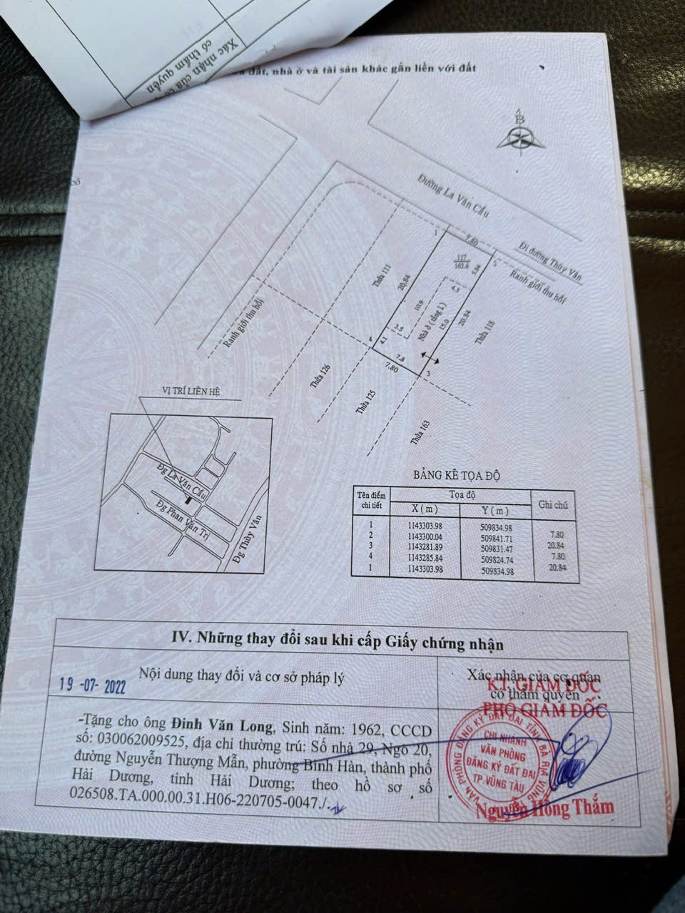  CHÍNH CHỦ CẦN CHUYỂN NHƯỢNG ĐẤT MẶT TIỀN BÃI SAU - TP VŨNG TÀU 