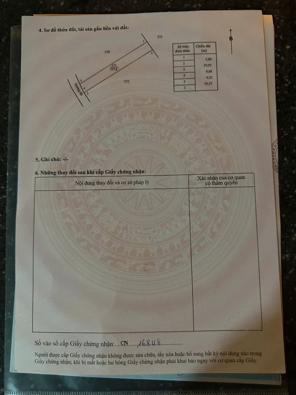  chủ bán lô đất tại xã Bình Gia tp Hô Chi Minh Dien tích 197m2 có 80 thô cu đường rộng 8m gia 500 triệu 