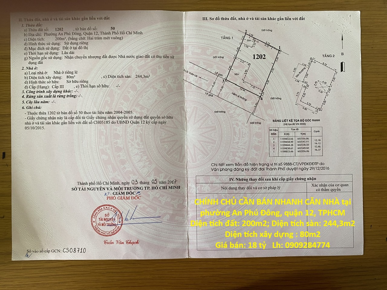  NHÀ VỊ TRÍ ĐẸP- GIÁ TỐT CHÍNH CHỦ CẦN BÁN NHANH CĂN NHÀ tại quận 12, TPHCM 