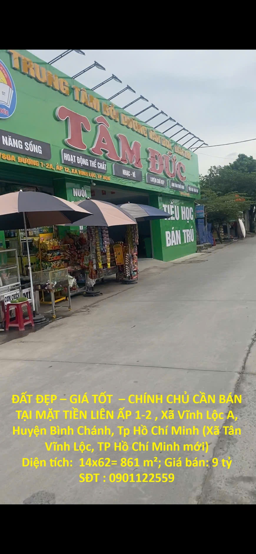  ĐẤT ĐẸP – GIÁ TỐT  – CHÍNH CHỦ CẦN BÁN TẠI MẶT TIỀN LIÊN ẤP 1-2 , Xã Vĩnh Lộc A, Huyện Bình Chánh 