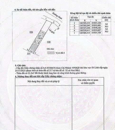  Chính chủ cần bán đất tại xã Hòa Bắc, huyện Di Linh, tỉnh Lâm Đồng. 