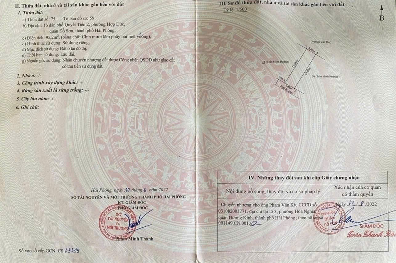  Bán đất Quyết Tiến 2 Hợp Đức Đồ Sơn giá đầu tư hiếm dưới 1 tỷ  ZALO 0567 222 555 