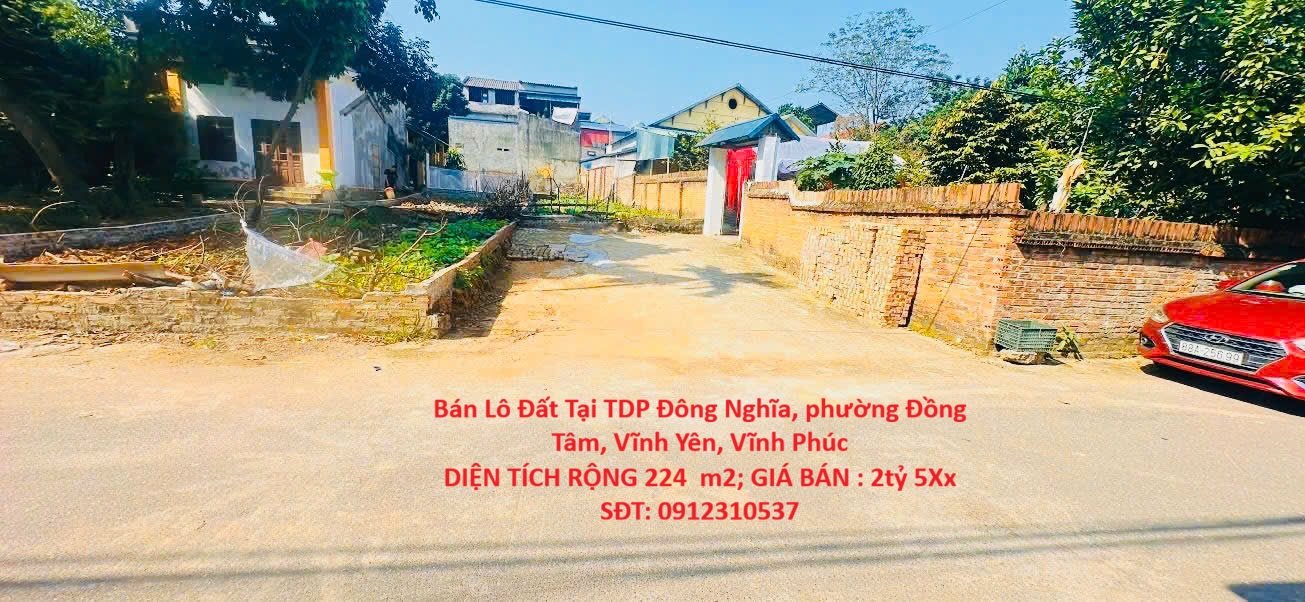  SIÊU ĐẸP MỚI - GIÁ ƯU ĐÃI- Bán Lô Đất Tại TDP Đông Nghĩa, phường Đồng Tâm, Vĩnh Yên, Vĩnh Phúc 