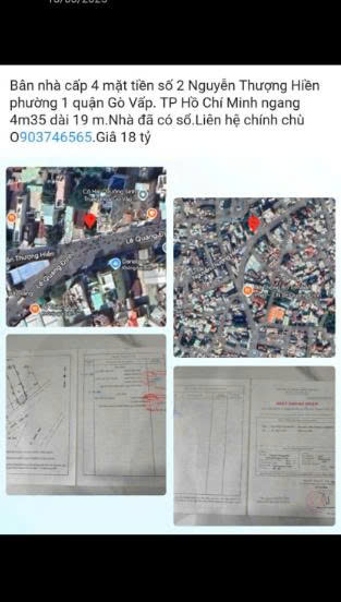  CẦN BÁN NHÀ CẤP 4 MẶT TIỀN SỐ 2  NGUYỄN THƯỢNG HIỀN - TP HỒ CHÍ MINH 