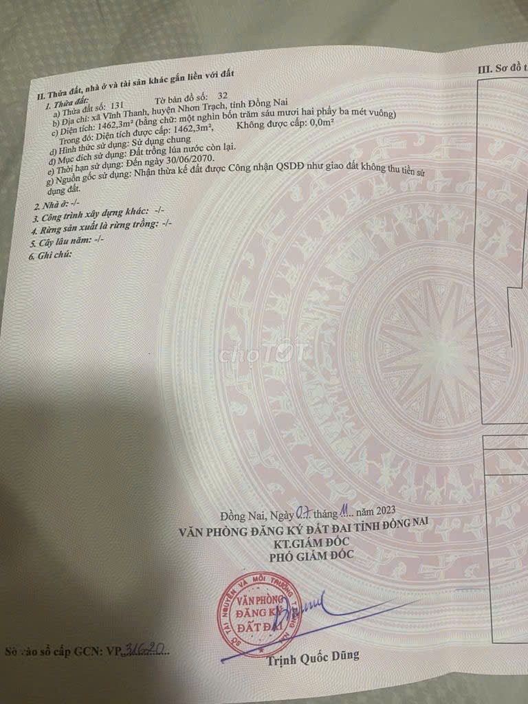  ĐẤT ĐẸP - GIÁ ƯU ĐÃI ĐẦU TƯ LÀ SINH LỜI CHÍNH CHỦ cần bán lô đất tại huyện Nhơn Trạch, Đồng Nai 