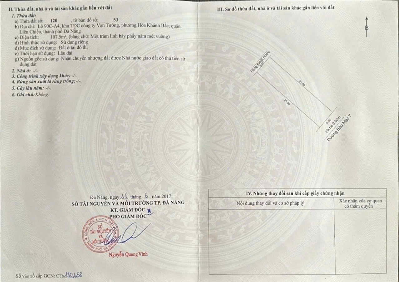  ????????Bán Đất Đường Bàu Mạc 7, Phường Hòa Khánh Bắc, Quận Liên Chiểu. 