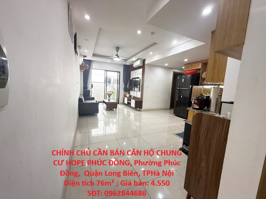  CHÍNH CHỦ CẦN BÁN CĂN HỘ CHUNG CƯ HOPE PHÚC ĐỒNG, Phường Phúc Đồng,  Quận Long Biên, TPHà Nội 