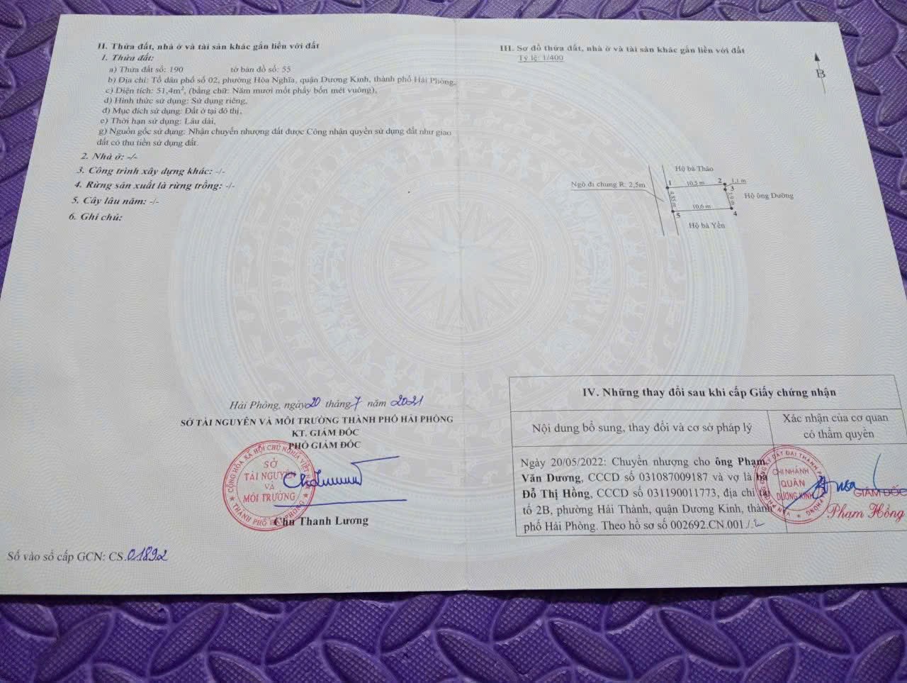  51,4M² NGÕ 92 HẢI PHONG – GẦN VINHOMES DƯƠNG KINH – GIÁ 9XX TRIỆU  ZALO 0567 222 555 