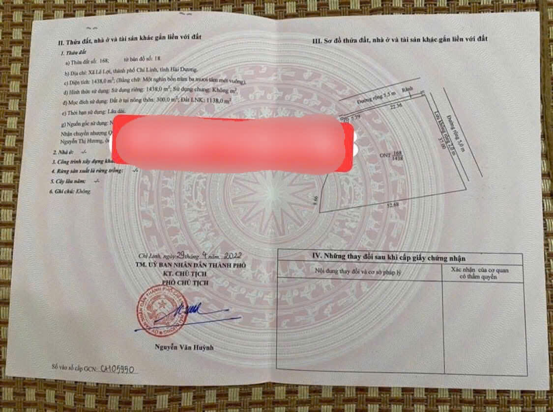  BÁN SIÊU PHẨM LÔ ĐẤT LÊ LỢI - PHƯỜNG TRẦN HƯNG ĐẠO - CHÍ LINH - TP HẢI PHÒNG 