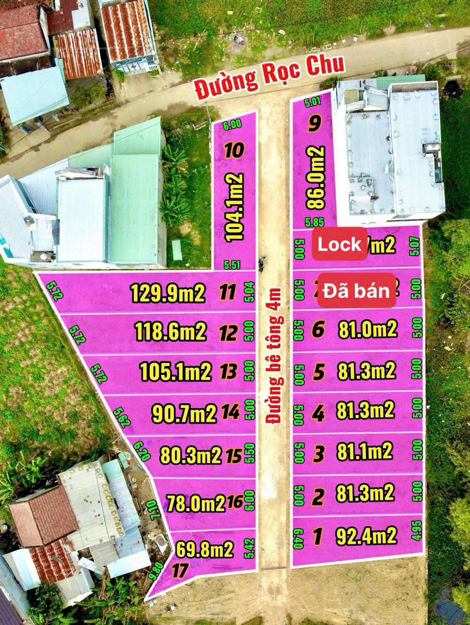  Bán đất thổ cư diên điền, diên khánh 79-129m2, giá dưới 1 tỷ, giá chính chủ, đầu tư f0 