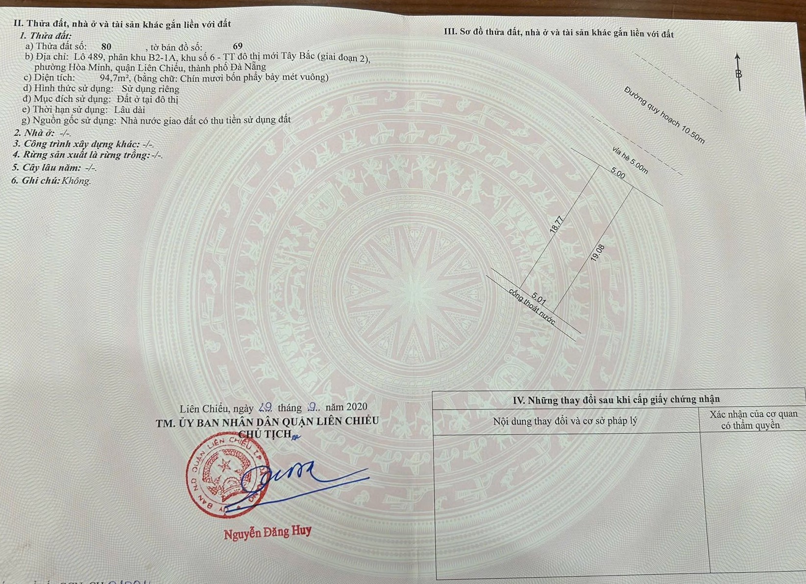  ????BÁN ĐẤT MẶT TIỀN TRẦN TRIỆU LUẬT – ĐƯỜNG 10,5M-TRỤC ĐƯỜNG KINH DOANH 