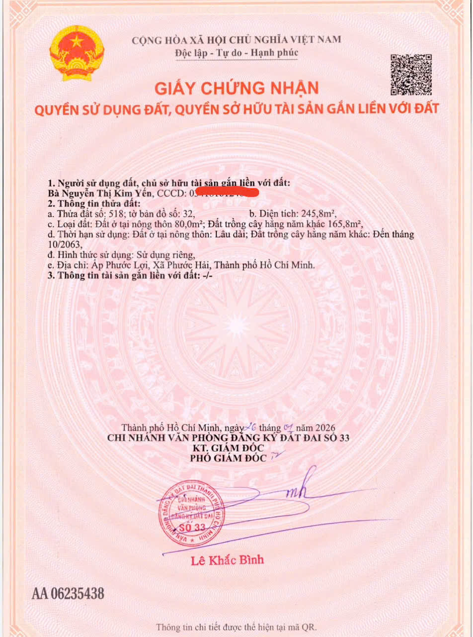  có sổ sẵn  . Tổng dt : 245m 

????????????: Giá chỉ 2,350ty cho qua tết công chứng 