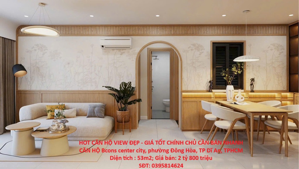  HOT CĂN HỘ VIEW ĐẸP - GIÁ TỐT CHÍNH CHỦ CẦN BÁN NHANH CĂN HỘ tại TP Dĩ An, TPHCM 
