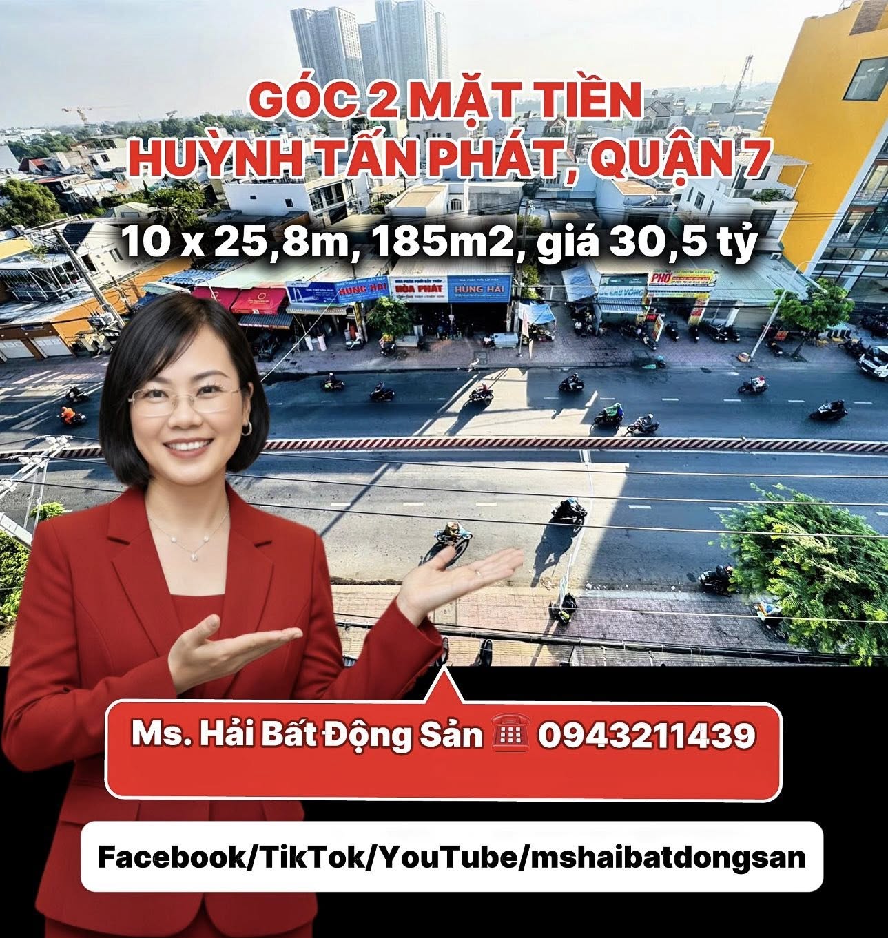  ???????? GÓC 2 MẶT TIỀN HUỲNH TẤN PHÁT, QUẬN 7 – NGANG 10M CỰC HIẾM – 30,5 TỶ ???????? 