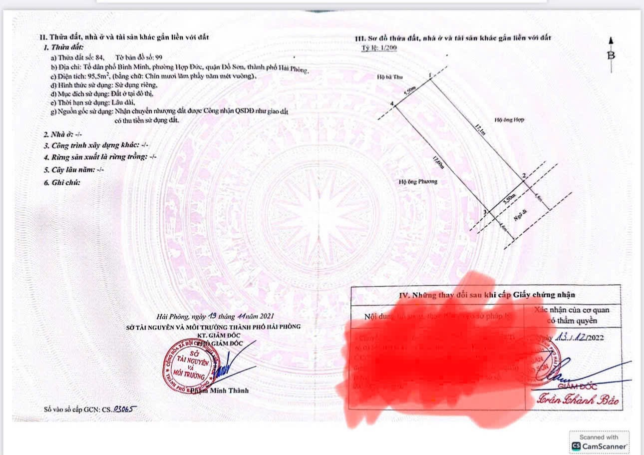  95.5m² Bình Minh – Hợp Đức  Giá 1.x tỷ – Lô hiếm khu trung tâm  ZALO 0567 222 555 