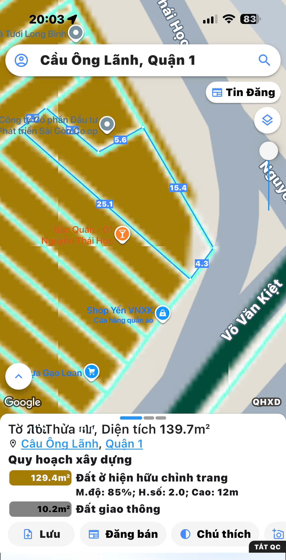  HIẾM - 15M*20M FULL THỔ - BÁN NHÀ 2 MẶT TIỀN KD LỚN VÕ VĂN KIỆT & NGUYỄN THÁI HỌC, QUẬN 1 - VỊ TRÍ SIÊU ĐẸP - CHÍNH CHỦ 0938676685 GIANG GIANG 