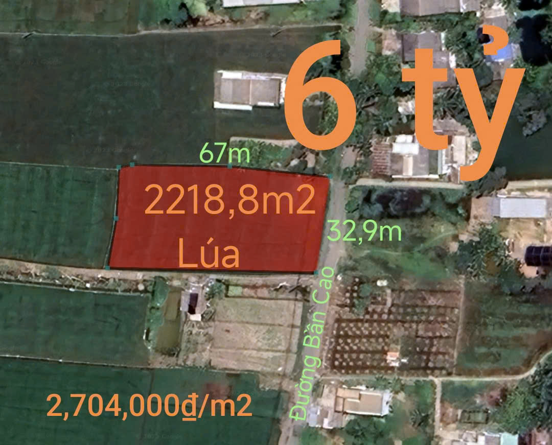  Bán hạ giá lô đất lúa làm kho xưởng gần Quốc Lộ 50B giá 6 tỷ 