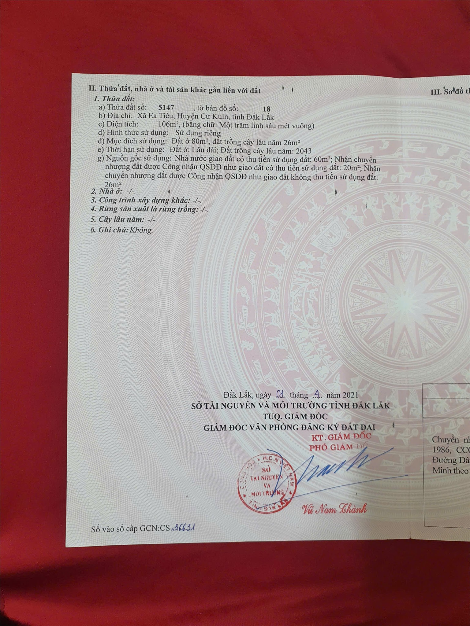  ĐẤT ĐẸP – GIÁ TỐT  – CHÍNH CHỦ CẦN BÁN Tại Đường Bê Tông, Xã Ea Tiêu, Cư Kuin, Đắk Lắk 