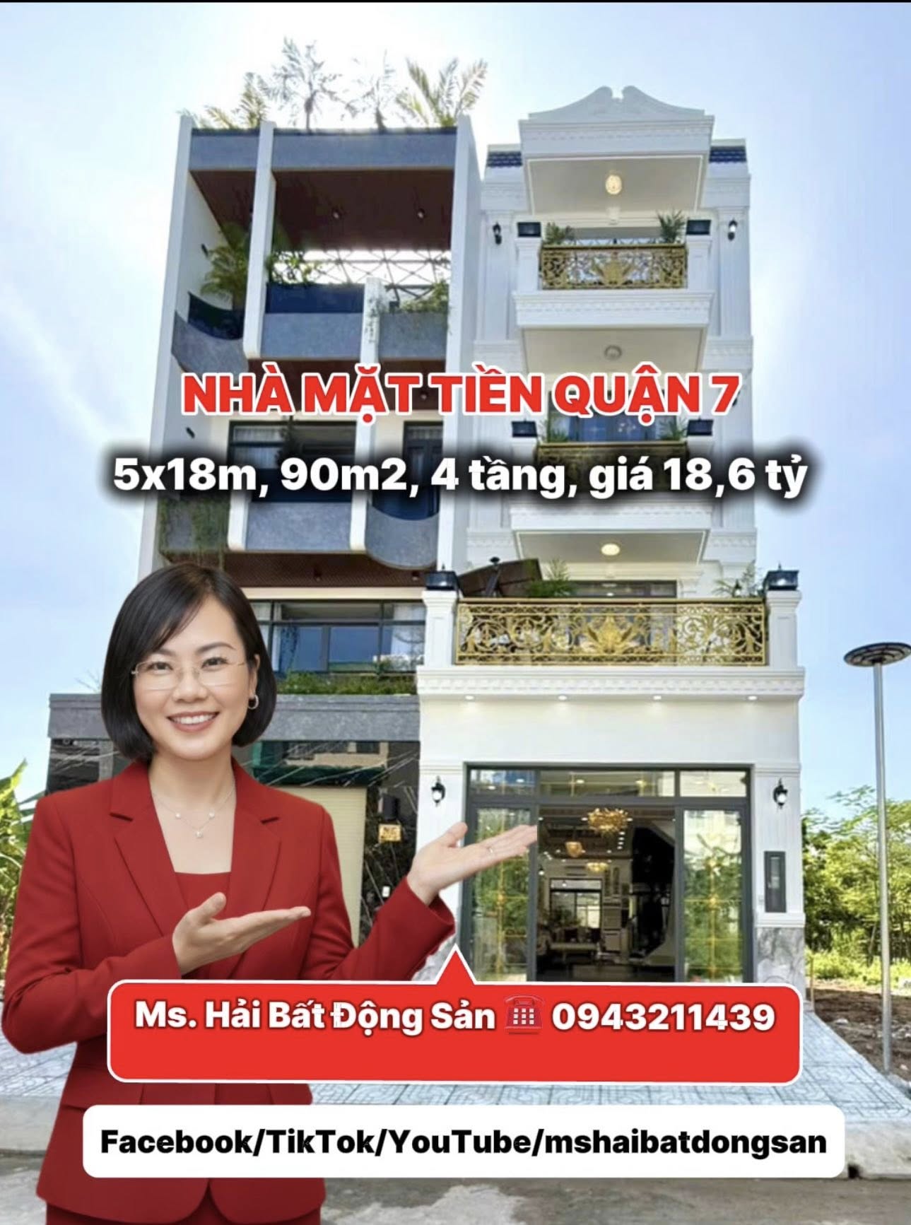  SIÊU PHẨM NHÀ PHỐ QUẬN 7 – ĐƯỜNG D6 KDC PHÚ MỸ - CHỈ 18,6 TỶ 