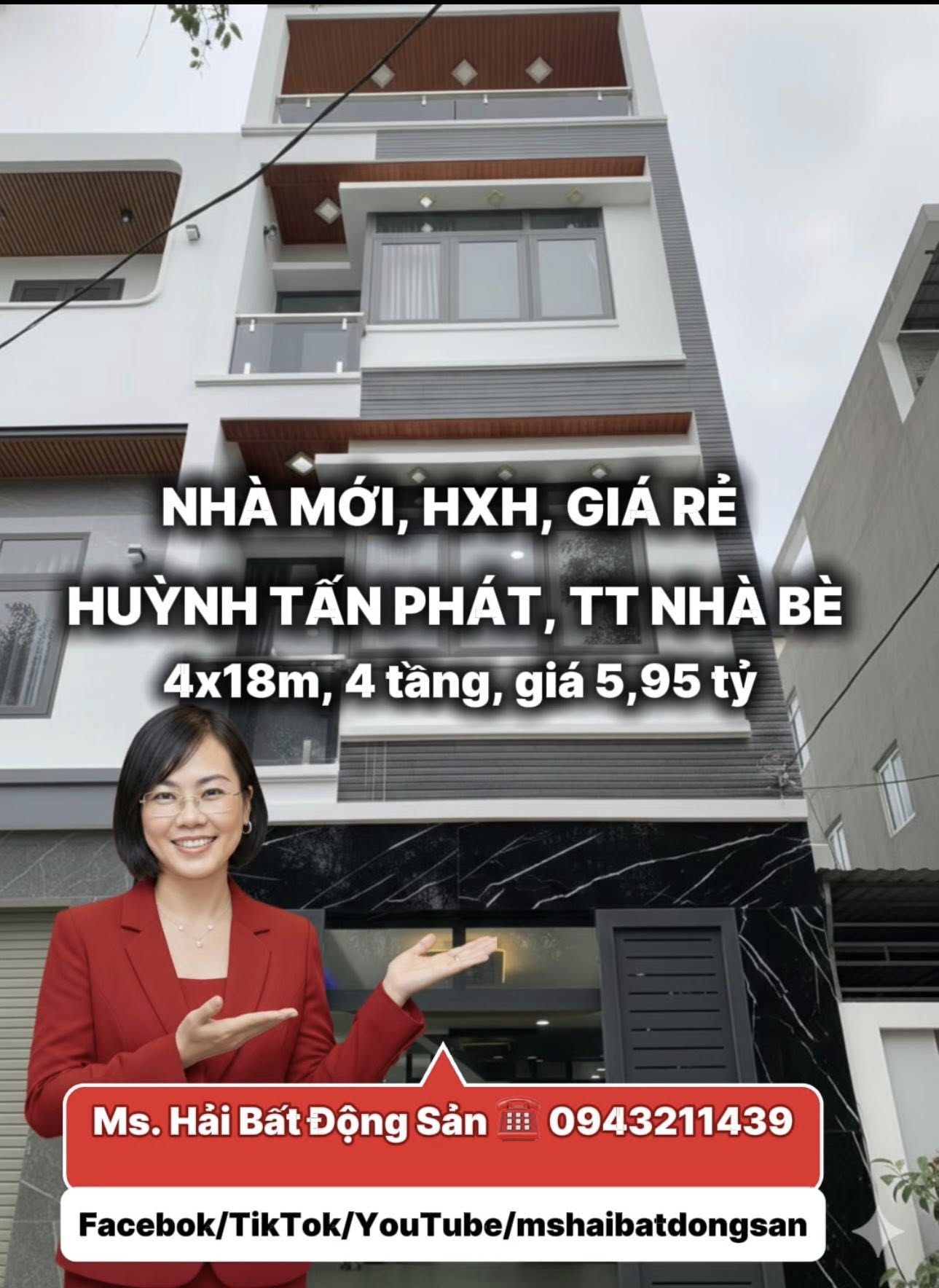  NHÀ MỚI HUỲNH TẤN PHÁT – NHÀ BÈ  XE HƠI TỚI NHÀ  FULL NỘI THẤT  GIÁ TỐT  GIÁ 5,95 TỶ 