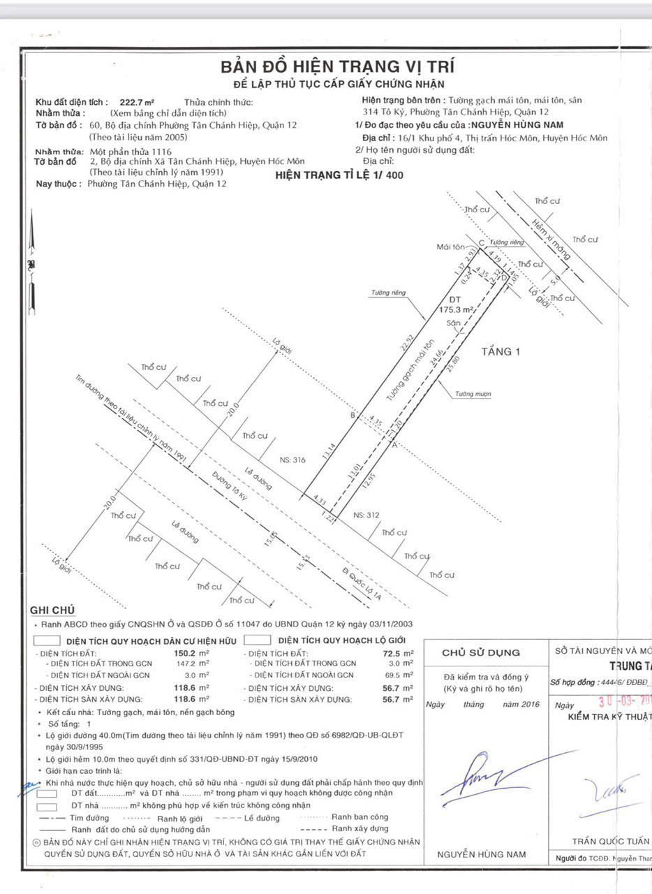  ÔNG ANH RUỘT KẸT TIỀN BÁN GẤP MT TÔ KÝ – GẦN CHỢ TÂN CHÁNH HIỆP, Q12 