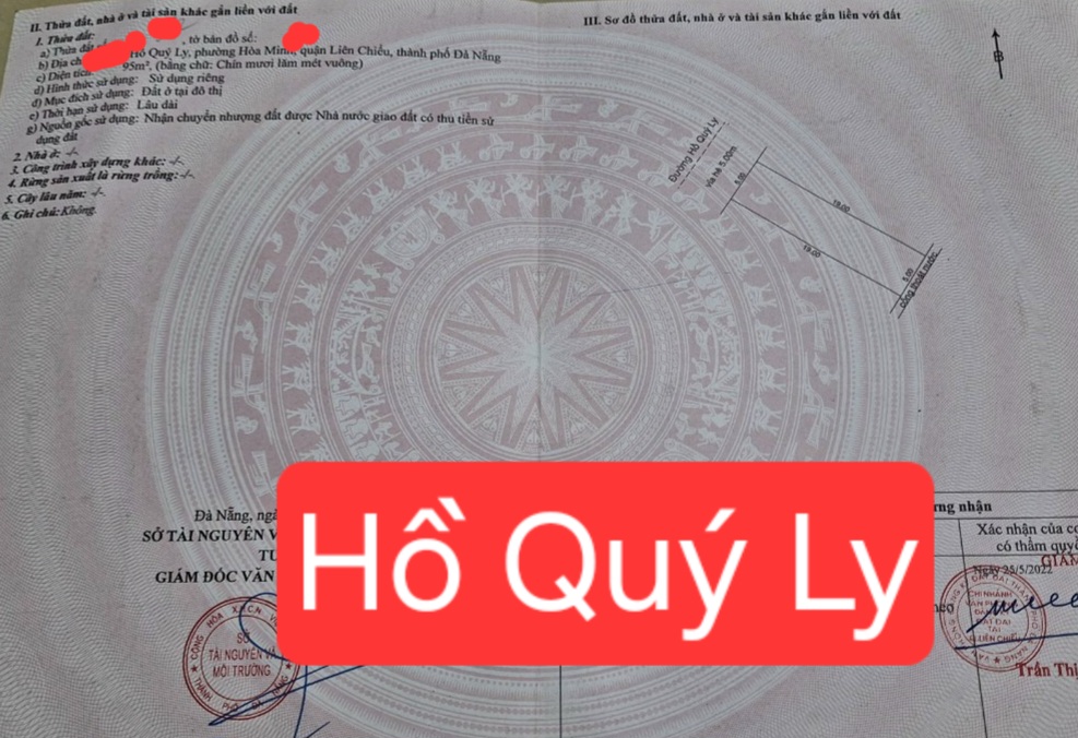  ????????Bán đất đường Hồ Quý Ly - Vị trí kinh doanh - gần chợ 