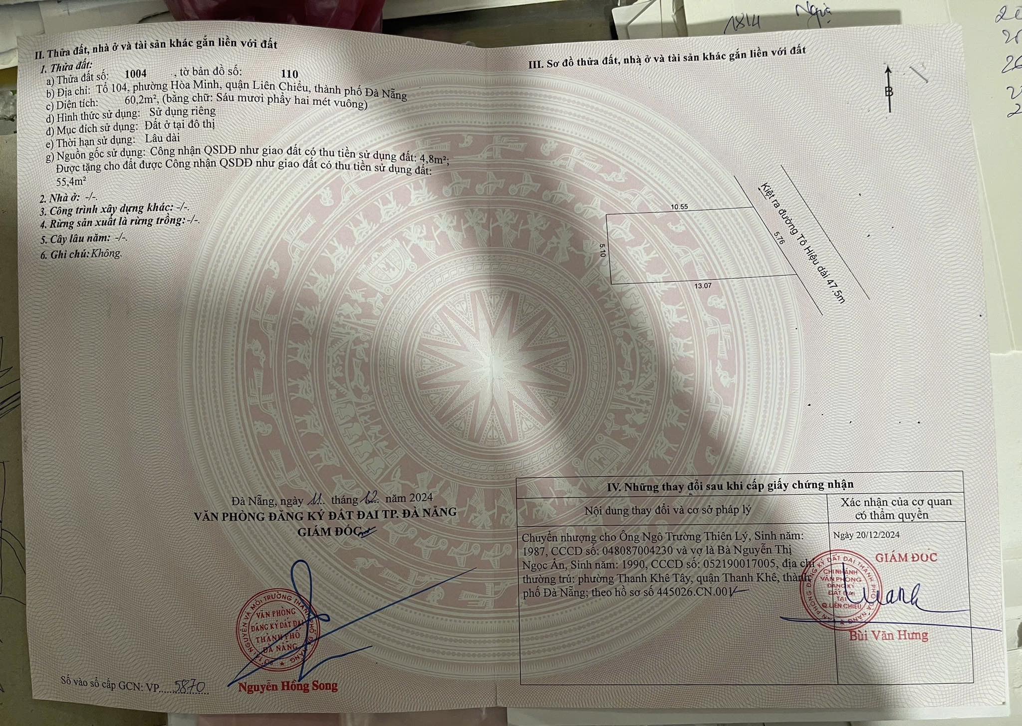  ????????Bán đất kiệt Ô tô K60 Tô Hiệu -cách đường chính 30m 