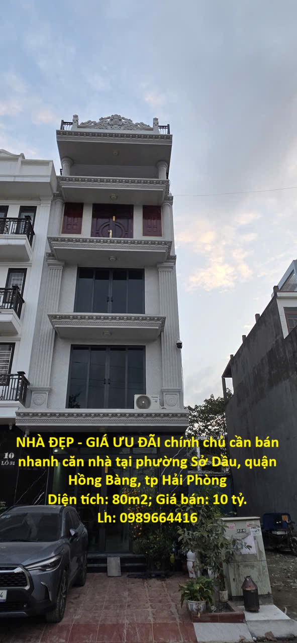  NHÀ ĐẸP - GIÁ ƯU ĐÃI chính chủ cần bán nhanh căn nhà tại quận Hồng Bàng, tp Hải Phòng 