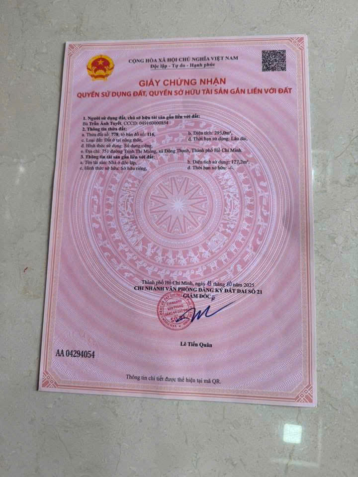  MẶT TIỀN TRỊNH THỊ MIẾNG – DÒNG TIỀN 15TR/THÁNG – SÂN CONTAINER 