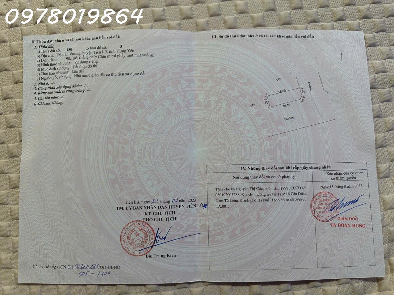  HOT HOT HOT- RA HÀNG SIÊU PHẨM LÔ GÓC GIÃN DÂN THỊ TRẤN VƯƠNG tại TIÊN LỮ HƯNG YÊN LÕI KCN 