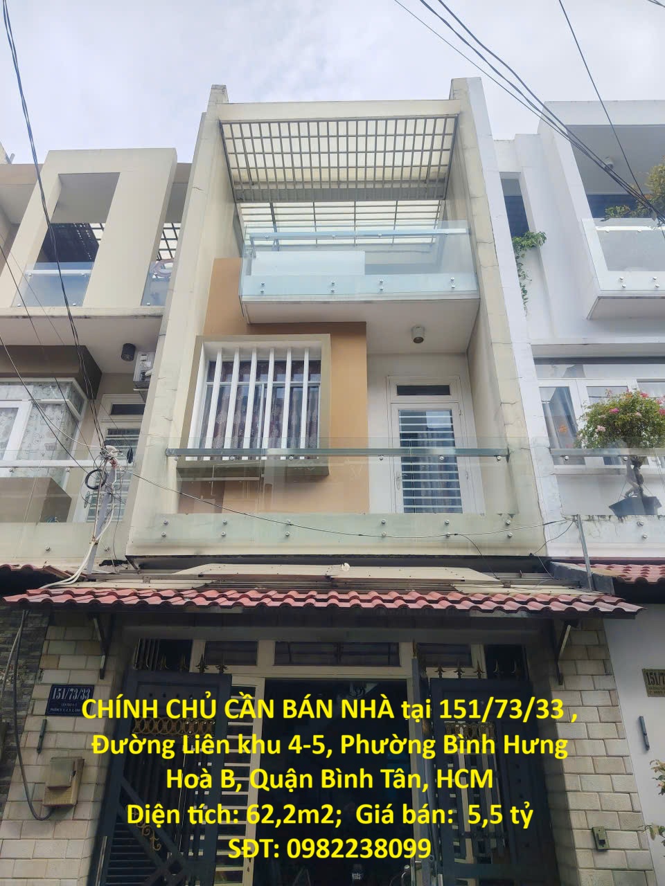  CHÍNH CHỦ CẦN BÁN NHÀ tại 151/73/33 , Đường Liên khu 4-5, Phường Bình Hưng Hoà B, Quận Bình Tân, HCM 
