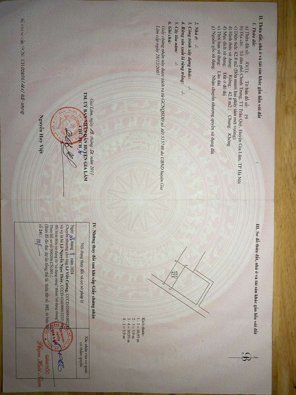  CHÍNH CHỦ CẦN BÁN 40 M2 TRÂU QUỲ - GIA LÂM, GIÁ NHỈNH 6.X TỶ, LIÊN HỆ 0985865658 