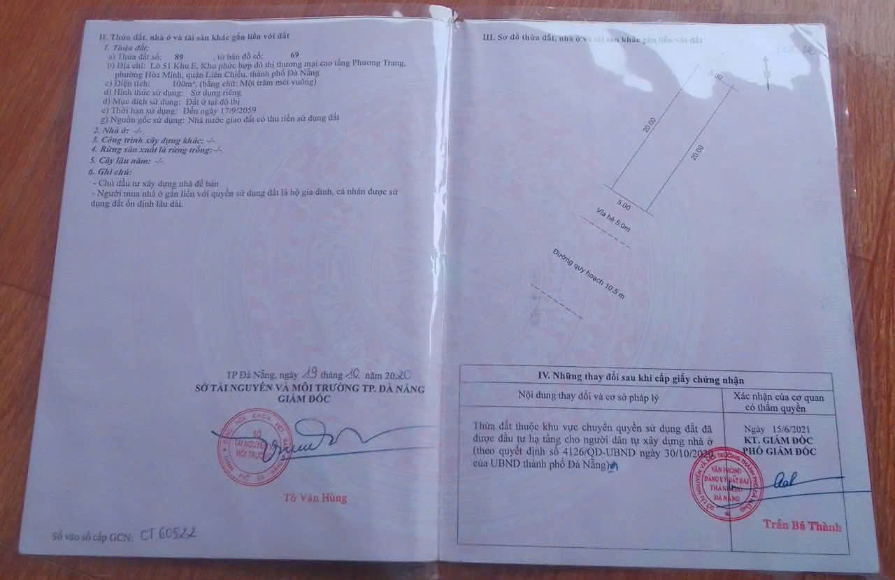  Bán đất đường 10.5m Trần Triệu Luật - cách Nguyễn Sinh Sắc 50m 