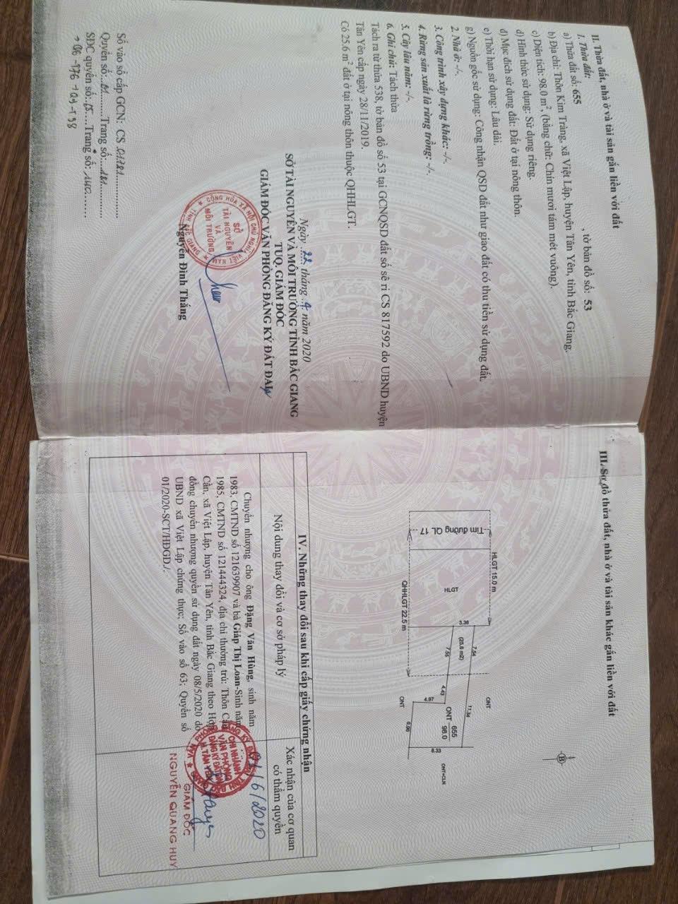  ĐẤT ĐẸP - GIÁ TỐT - Vị Trí Đắc Địa Tại Thôn Kim Tràng, Xã Việt Lập, Huyện Tân Yên, Tỉnh Bắc Giang 