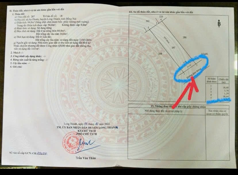  ĐẤT CHÍNH CHỦ - MẶT TIỀN Vị Trí Xã An Phước, Huyện Long Thành, Tỉnh Đồng Nai 