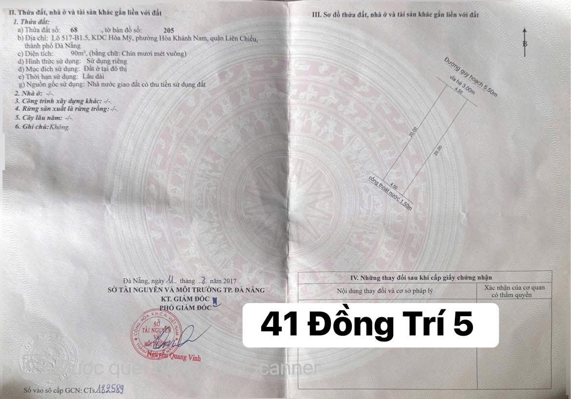  Chào bán lô đất số 41 Đồng Trí 5 -Sạch đẹp-Gần Tôn Đức Thắng 