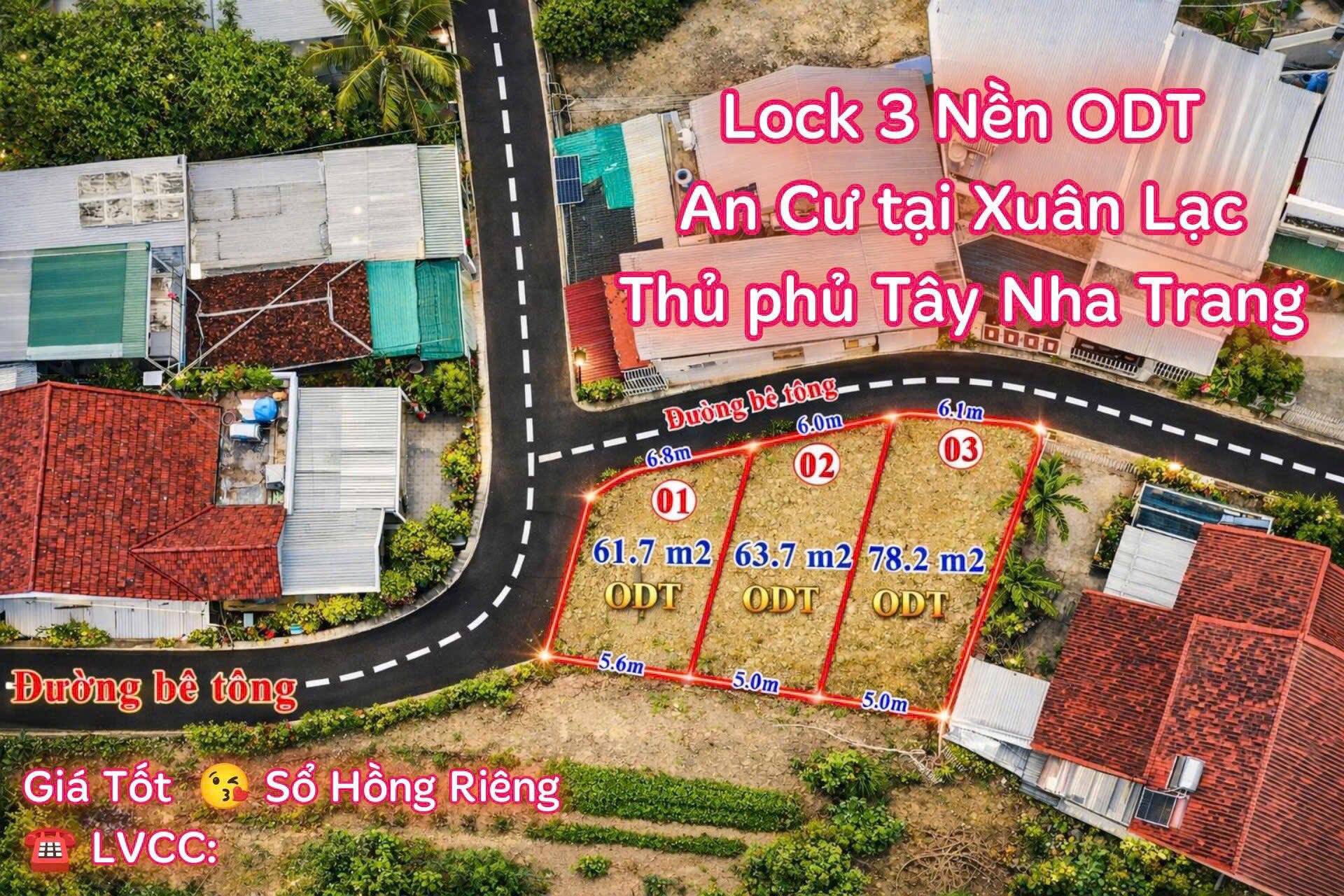  MỞ BÁN 3LÔ ( Đồng Xanh Vĩnh Ngọc cũ)- PHƯỜNG TÂY NHA TRANG 
