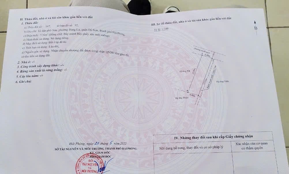  Giá 1.3xx tỷ Đất nền Bàng La - Đồ Sơn - Đường nhựa ô tô tránh - ZALO 0567 222 555 