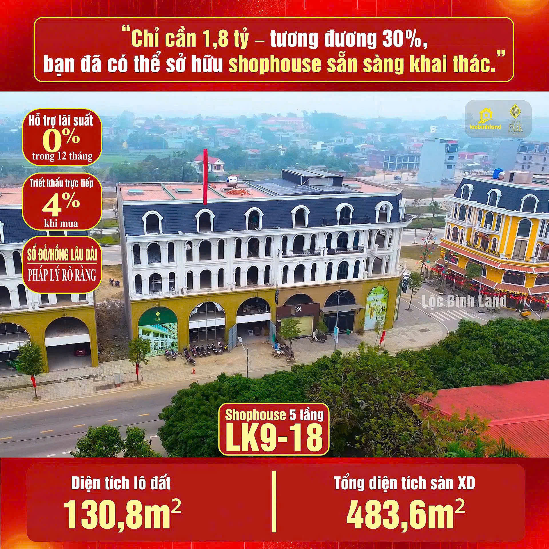  Shophouse mặt đường Trường Chinh – Cơ hội gần như cuối cùng tại Âu Cơ Park City 