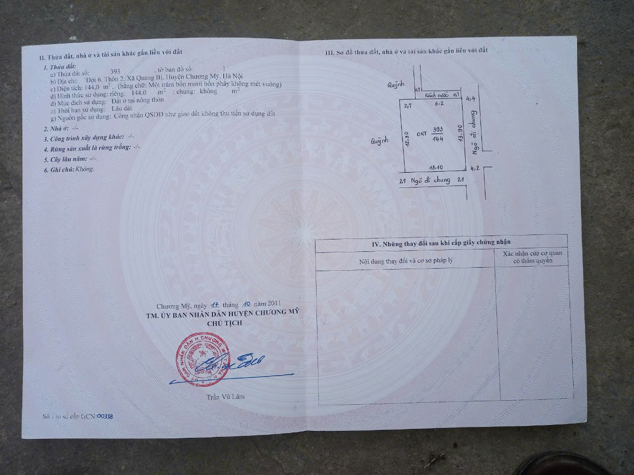  SỞ HỮU NGAY LÔ ĐẤT 2 MẶT TIỀN ĐẸP - GIÁ TỐT - Vị Trí Đắc Địa Tại  xã Quảng Bị, Chương Mỹ, HN 