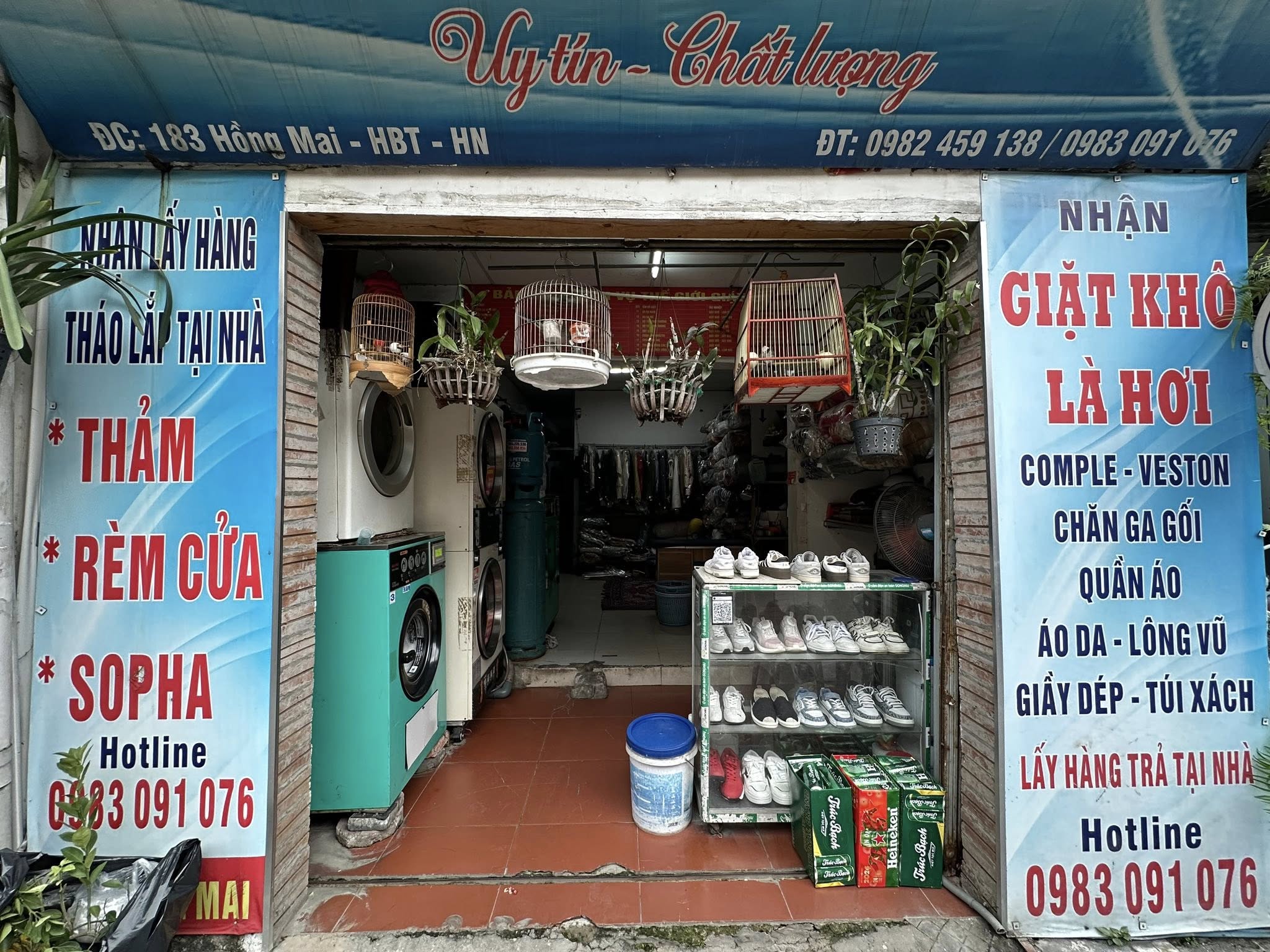  Nhà em cần sang nhượng lại tiệm giặt là tại 183 HỒNG MAI, BẠCH MAI. 