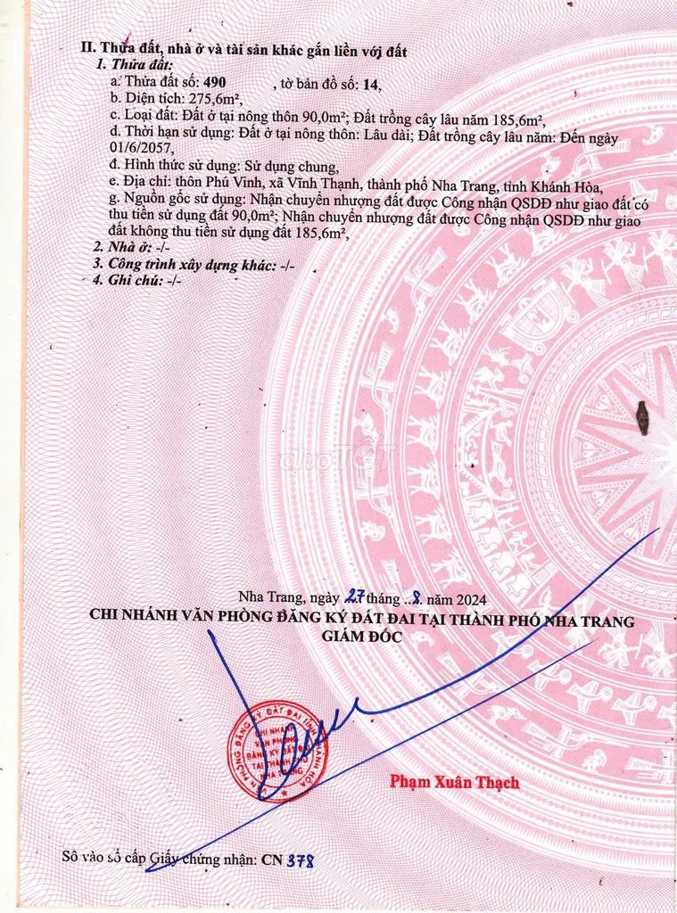  HOT ĐẤT ĐẸP- GIÁ TỐT CHÍNH CHỦ BÁN ĐẤT TẶNG NHÀ tại TP Nha Trang tỉnh Khánh Hòa 