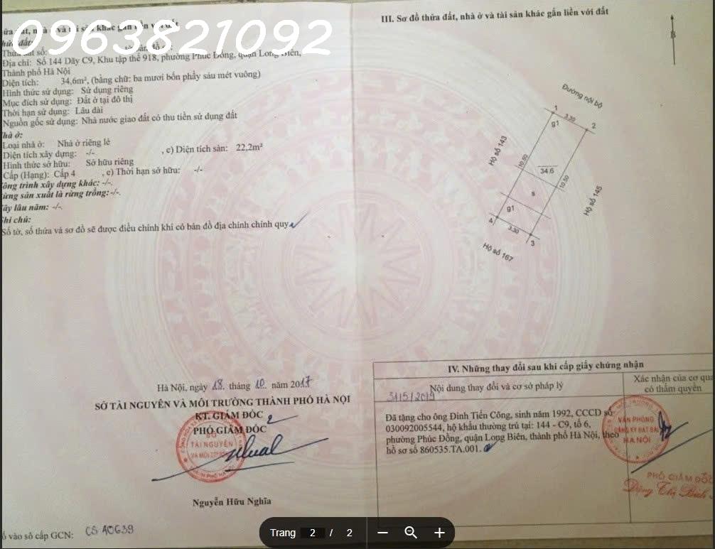  Bán nhà riêng tại Phúc Đồng, Long Biên, Hà Nội, nhiều tiện ích, DT 34.6m2, giá 8 tỷ 