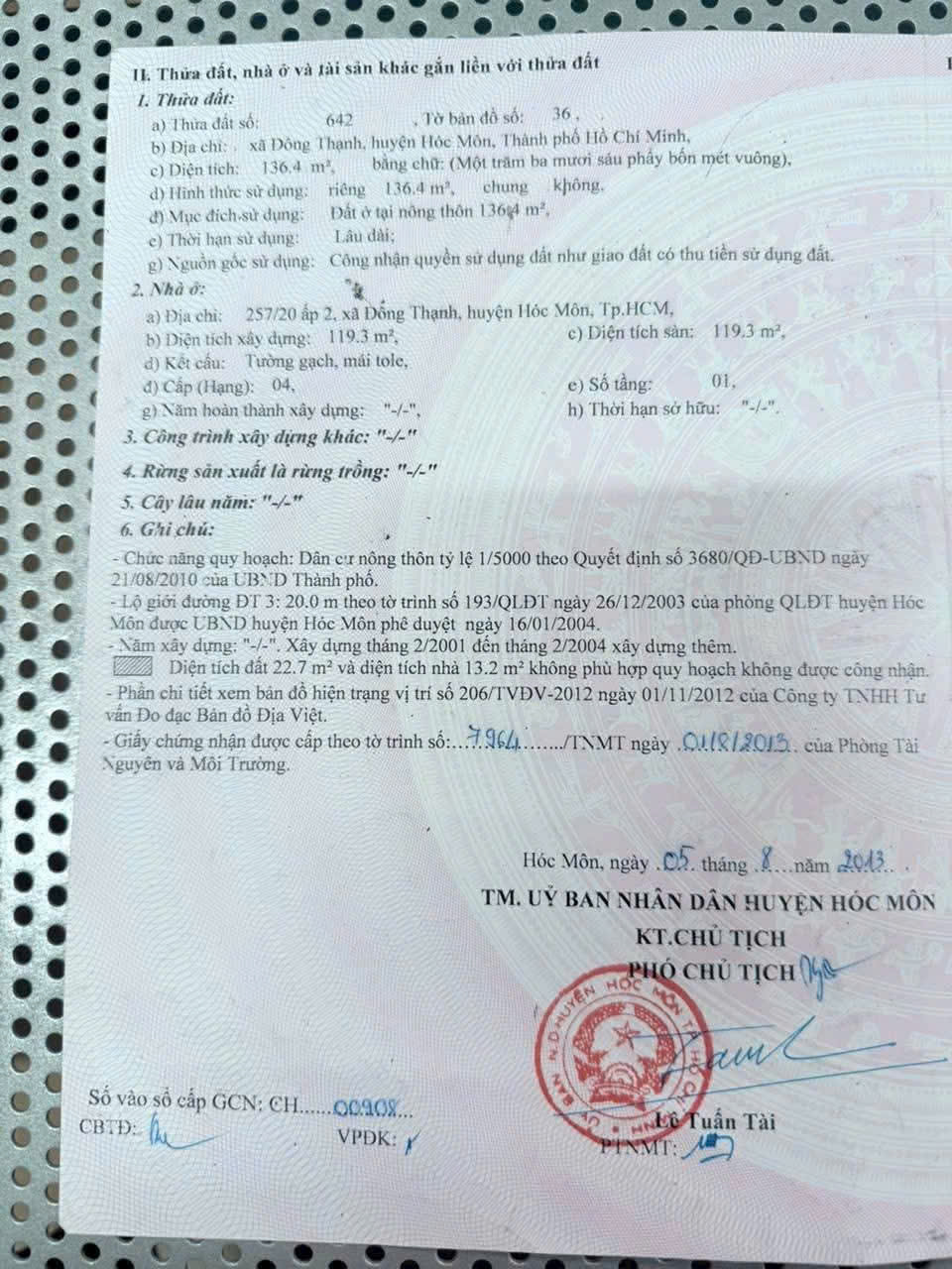  NHÀ (5x28) MẶT TIỀN ĐÔNG THẠNH 3 – NGAY UBND XÃ – CHỈ 6,6 TỶ GẦN CHỢ ĐT 